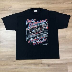Vintage Nascar XL Dale Earnhardt A Tough Act To Follow Black Graphic Tee 1999